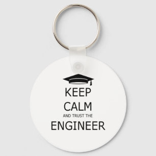 Porte-clés Keep calm and trust the engineer