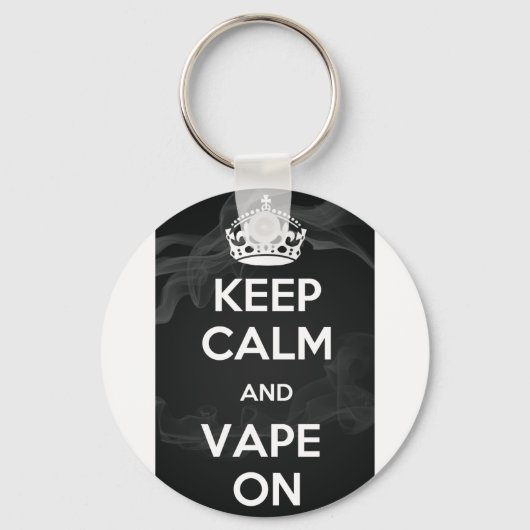 Porte-clés Keep Calm and Vape On (Recto)