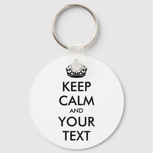Porte-clés KEEP CALM and YOUR TEXT (Recto)