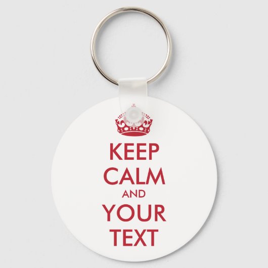 Porte-clés KEEP CALM and YOUR TEXT (Recto)