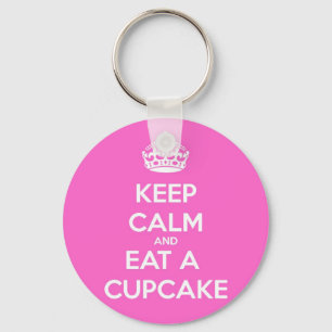 Porte-clés Keep Calm et Eat a Cupcake