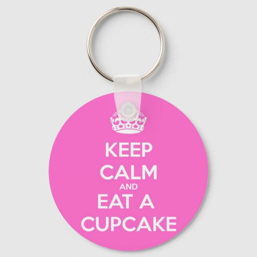 Porte-clés Keep Calm et Eat a Cupcake (Recto)