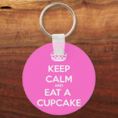 Porte-clés Keep Calm et Eat a Cupcake (Recto)