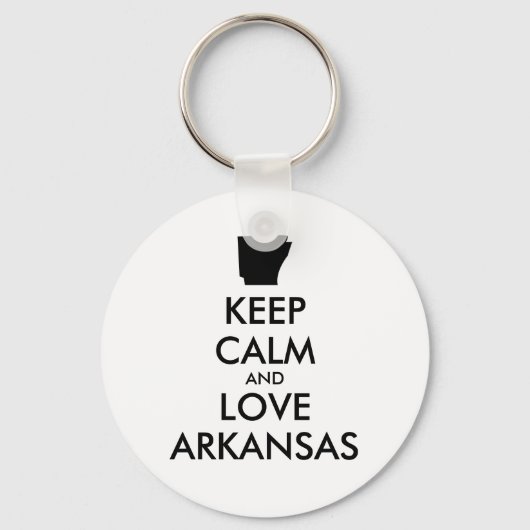 Porte-clés KEEP CALM et LOVE ARKANSAS (Recto)