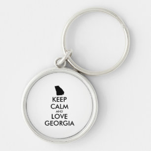 Porte-clés KEEP CALM et LOVE GEORGIA personnalisables