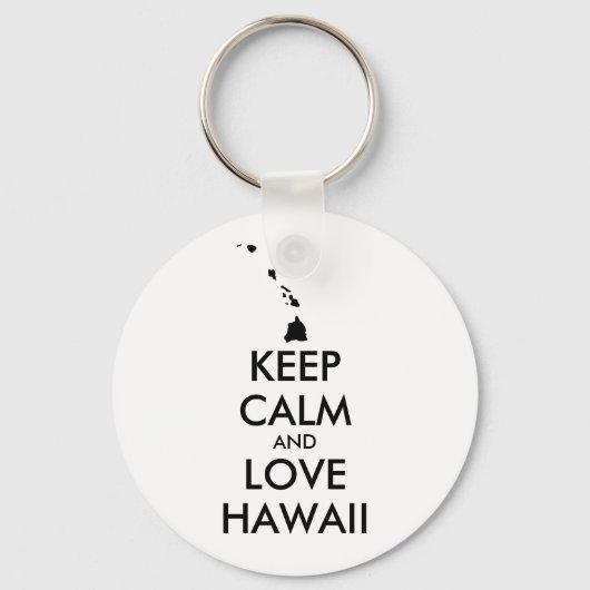 Porte-clés KEEP CALM et LOVE HAWAII personnalisables (Recto)