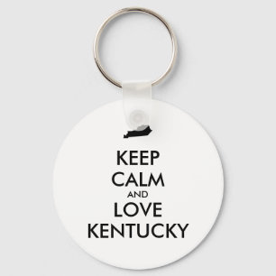 Porte-clés KEEP CALM et LOVE KENTUCKY personnalisables