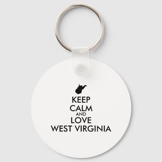 Porte-clés KEEP CALM et LOVE WEST VIRGINIA (Recto)
