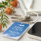 PORTE-CLÉS KEEP CALM ET TRAVEL (Devant droit)