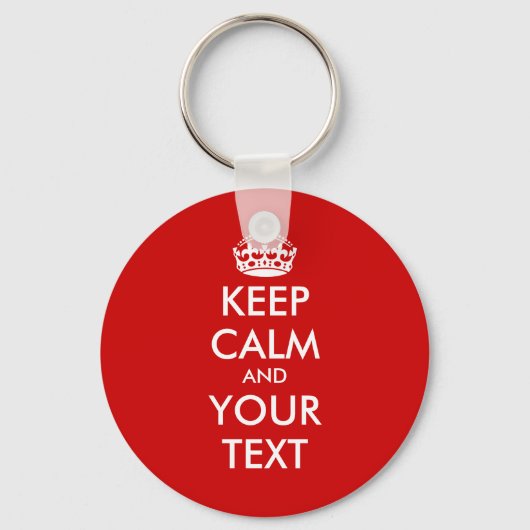 Porte-clés Keep calm | Modèle personnalisable (Recto)