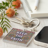 Porte-clés Keep the Faith – Encouragement keychain (Devant Droit)