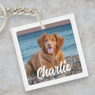 Porte-clés Keepsaké Amoureux des chiens personnalisé deux ani