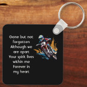 Porte-clés Keepsake Memorial Motocross Motorcycle Racing (Verso)