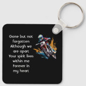 Porte-clés Keepsake Memorial Motocross Motorcycle Racing (Dos)