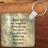 Porte-clés Keepsake  Memorial Sunshine Golden Forest (Verso)