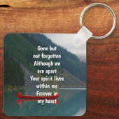 Porte-clés Keepsake Memorial Wilderness Lake Canoe (Verso)