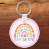 Porte-clés Keepsaké Teach Love Inspire Rainbow Porte - clé (Recto)