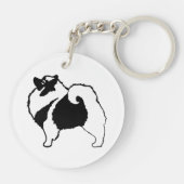 Porte-clés Keeshond Graphics - Cute Original Chig Art (Dos)