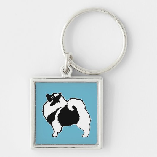 Porte-clés Keeshond Graphics - Cute Original Chig Art (Devant)