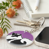 Porte-clés Keeshond Graphics - Cute Original Chig Art (Devant droit)
