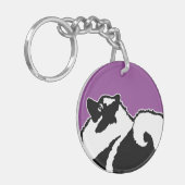 Porte-clés Keeshond Graphics - Cute Original Chig Art (Devant gauche)