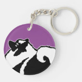Porte-clés Keeshond Graphics - Cute Original Chig Art (Dos)