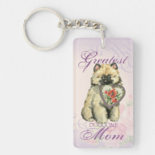Porte-clés Keeshond Heart Maman