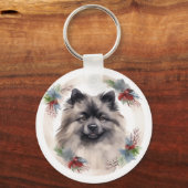 Porte-clés Keeshony Christmas Wreath Festive Pup (Verso)