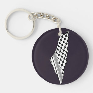Porte-clés Keffiyeh, carte de Palestine Kufiya