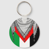 Porte-clés Keffiyeh Écharpe palestinienne tissu traditionnel (Recto)