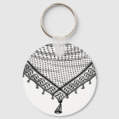 Porte-clés Keffiyeh Écharpe palestinienne tissu traditionnel (Recto)