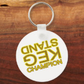 Porte-clés Keg stand champion amusant buveur de bière (Recto)