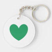 Porte-clés Kelly coeur vert sur blanc (Dos)