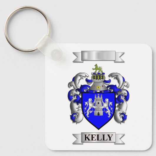 Porte-clés Kelly Nom de famille et blason (Recto)
