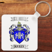 Porte-clés Kelly Nom de famille et blason (Verso)