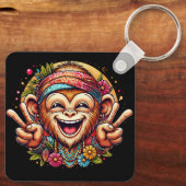 Porte-clés "Kelly the Chill Monkey" Aluminum Keychain (Verso)