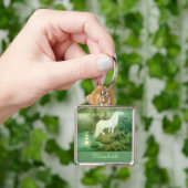 Porte-clés Kelpie Water Horse Nom personnalisé (main)