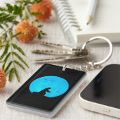 Porte-clés Kendo Blue Moon Japonais Martial Arts Cool (Devant droit)