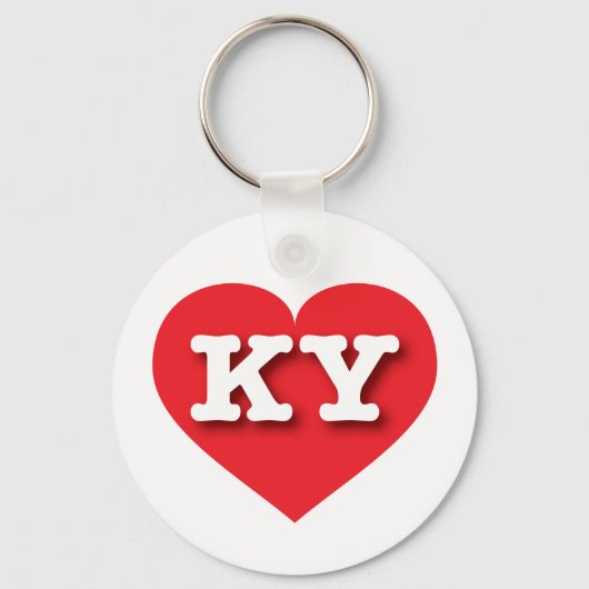 Porte-clés Kentucky Red Heart - J'aime KY (Recto)