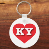 Porte-clés Kentucky Red Heart - J'aime KY (Recto)