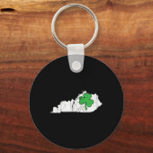 Porte-clés Kentucky State St. Patrick's Day Kentucky Green Sh (Recto)