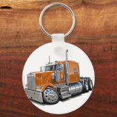 Porte-clés Kenworth w900 Orange Truck (Recto)