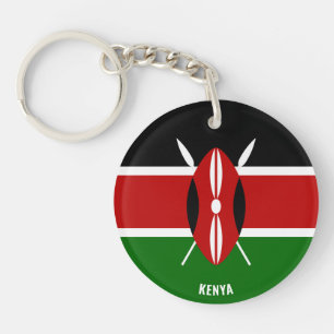 Porte-clés Kenya Drapeau charmant patriotique