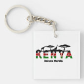 Porte-clés Kenya Hakuna Matata Acrylic Keychain. (Devant)