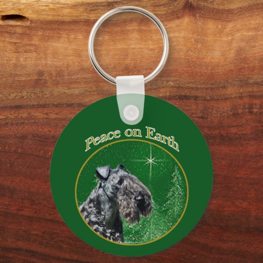 Porte-clés Kerry Blue Terrier Peace (Verso)