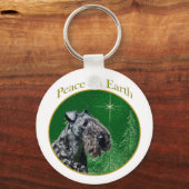 Porte-clés Kerry Blue Terrier Peace (Recto)
