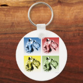 Porte-clés Kerry Blue Terrier Popart (Recto)