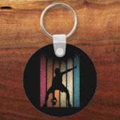 Porte-clés Kettlebell Retro Workout Powerlifter Bodybuilder (Recto)