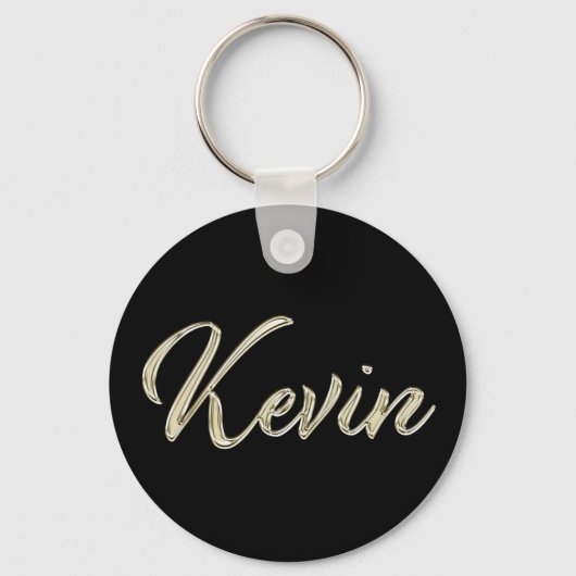 Porte-clés Kevin Name whitegold Button Schlüsselanhänger (Recto)