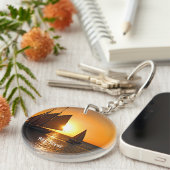 Porte-clés Key West, coucher de soleil et voiliers, (Devant droit)